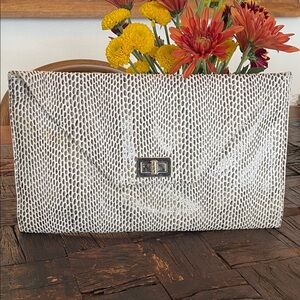 Chic Snakeskin Pattern Clutch